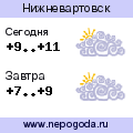 Прогноз погоды в городе Нижневартовск