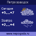 Прогноз погоды в городе Петрозаводск